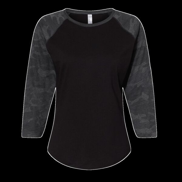 Women's Baseball Fine Jersey Three-Quarter Sleeve Tee Thumbnail