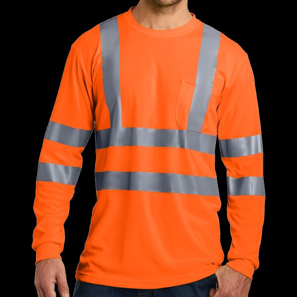 Ansi 107 Class 3 Long Sleeve Snag Resistant Reflective T Shirt Thumbnail