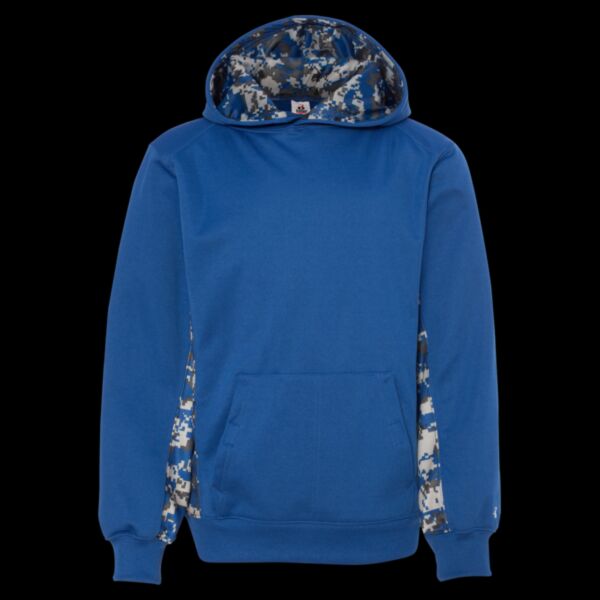 Youth Digital Camo Colorblock Performance Fleece Hooded Sweatshirt Thumbnail