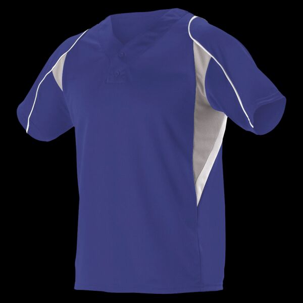 Youth Two Button Henley Baseball Jersey Thumbnail
