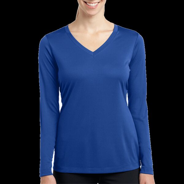 Ladies Long Sleeve PosiCharge ® Competitor™ V Neck Tee Thumbnail