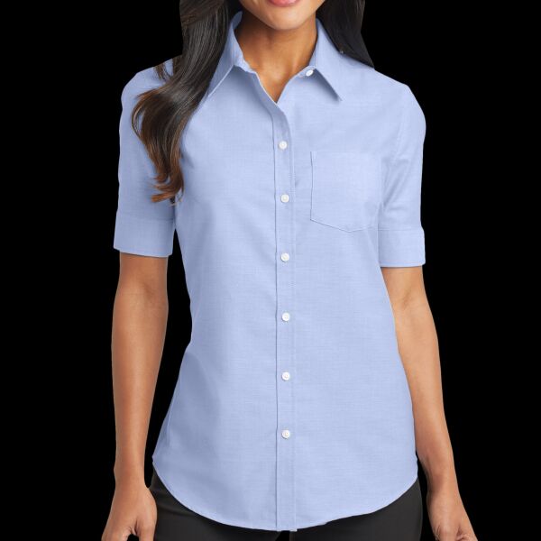 Ladies Short Sleeve SuperPro  Oxford Shirt Thumbnail