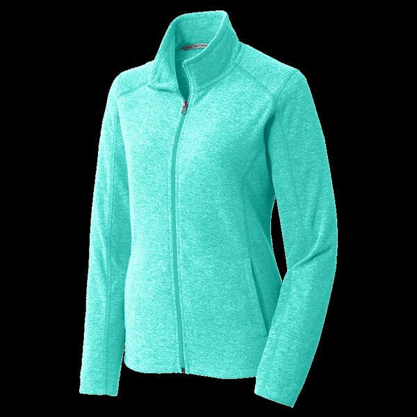Ladies Heather Microfleece Full Zip Jacket Thumbnail