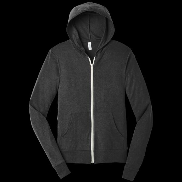 Unisex Triblend Full Zip Lightweight Hoodie Thumbnail