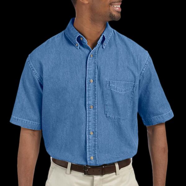 Men's 6.5 oz. Short-Sleeve Denim Shirt Thumbnail