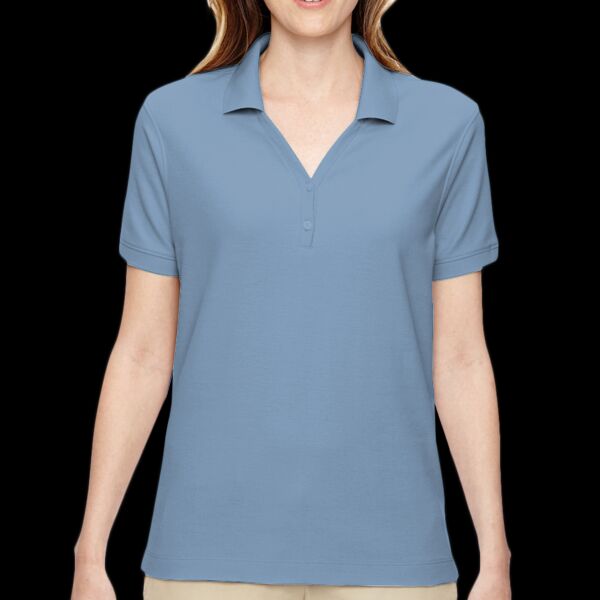 Ladies' Pima Piqué Short-Sleeve Y-Collar Polo Thumbnail